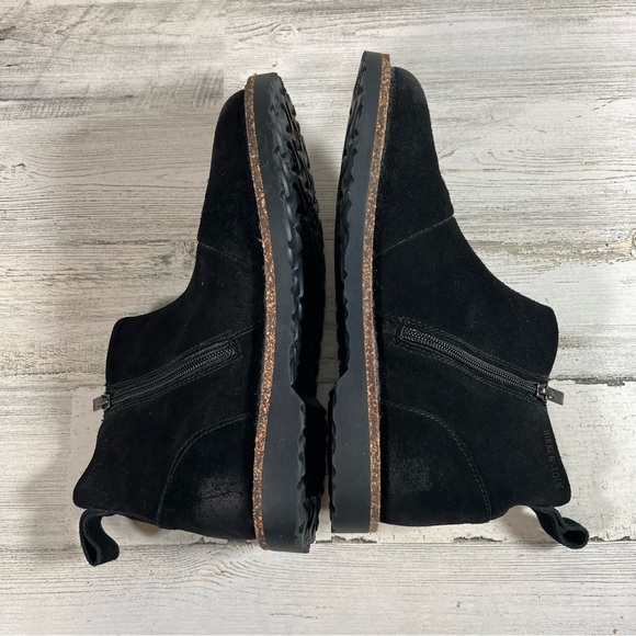Birkenstock Women’s Melrose Black Suede Leather Ankle Boots Size 9 EU 40 - Picture 5 of 7